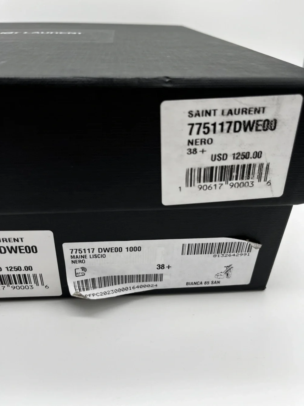 Saint Laurent Women Platform Sandals Ankle Strap Black - Size US 8.5 (EU 38+) - Picture 15 of 15